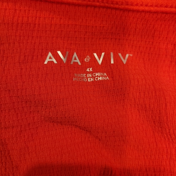 🎯nwt ava & viv red faux wrap dress - Picture 9 of 9